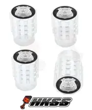 4 Aluminum Tire Air Valve Stem Caps Car Truck Bike Silver - POLICE BADGE EGI