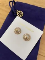 Tory Burch Stud Earrings Gold JPN Limited Collection Formal Item