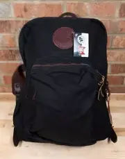 Duluth Pack Standard Large Backpack Black Canvas Leather USA Made NWT