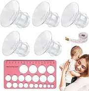 Flange Sizing Kit 13/15/17/19/21mm for 24mm Flange of Most Pumps, Silicone Flanges Insert for Momcozy/Spectra Electric Breast Pump, Breastfeeding Essential Pumping Kit for Moms
