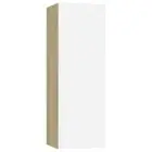 Wall-Mounted Wooden Cabinet TV Storage Display Unit Shelf Rack Cupboard White