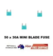 50 PCS 30A Mini Blade Fuse Car Truck SUV Vehicle Fuses - BLOWN FUSE REPLACEMENT
