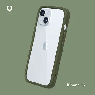 RHINOSHIELD犀牛盾 iPhone 15 6.1吋 CrashGuard 模組化防摔邊框手機保護殼軍綠