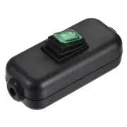 Waterproof Appliance Switch, AC 250V 6A ON/OFFGreen Light IP67 for Lamp Black