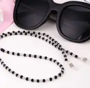 Black beads cord chain lace lanyard strap string eyeglasses reader sunglasses