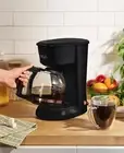 Bella 12-Cup Glass-Carafe Black Drip Coffee Maker - Black