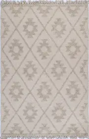 Diego Geometric Brown Wool Rug