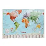 ENGLISH WORLD MAP WATERPROOF BIG LARGE MAP OF THE WORLD POST