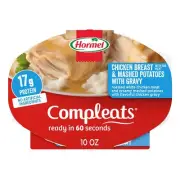 HORMEL COMPLEATS Chicken Breast & Mashed Potatoes With Gravy Microwave Tray 1...