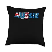 Aussie Australian Flag | Australia Australian Throw Pillow 18x18