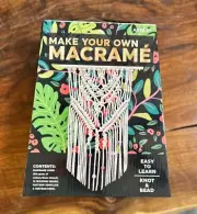 NEW! Make your own macrame wall hanging decoration, 8+, 50 yds cord,12 wood bead