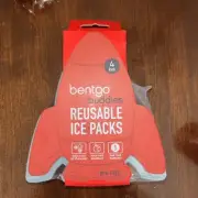 4 Pack - Bentgo Buddies Space Rockets Ship Reusable Slim Lunch Box Ice Packs - ❡