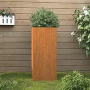 Raised Garden Bed, Elevated Planter Box Plant Container 32x29x75 cm Corten Steel