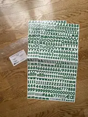 Creative Memories Large ABC/123 -CLOVER SASSY Stickers - One Sheet Green