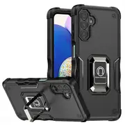 For Samsung Galaxy A14 5G Case, Military Grade 360 Degree Rotating Metal Magnetic Ring Car Mount Holder Kickstand Shockproof Heavy Duty Cover (Black)