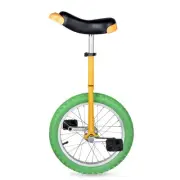 Yescom 16 In Wheel Outdoor Unicycle Adjustable Seat Exercise Bike, Yellow Green