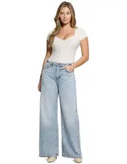 [Guess] Bellflower Wide Leg Jeans in Jersey
