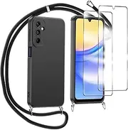 [MQERYBV] Coque Collier Pour Samsung Galaxy A15 5G, Samsung Galaxy A15 Case Black