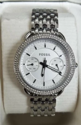 Fossil ES4054 Tailor Silver Dial Stainless Steel Multifunction Women's Watch