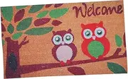Mikinona Unique Owl Printed Home Entrance Mat Sturdy Non-Slip Carpet Floor Pad Decorative Ground Mat