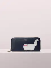 beaded cat slim continental wallet