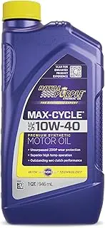 Royal Purple 06315-6PK Max-Cycle 10W-40 High Performance Synthetic Motorcycle Oil - 1 qt. (Case of 6)