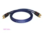 VAN DAMME Audio Twin Interconnect Neutrik Rean Phono RCA Plugs Cable, 1m