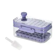 Ice Tray Pressed Ice Storage Box Freezer Square Ice-Cube Mold with Lid Home1457