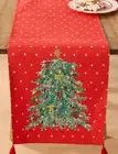 Anthropologie Grand Christmas Tree Table Runner Red 16 X 90 New With Tag