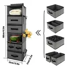 6-Shelf Hanging Closet Organizer Collapsible Wardrobe Storage Organizer qigkx