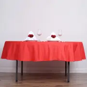 10 RED 90" ROUND POLYESTER TABLECLOTHS Wholesale Wedding Decorations Supplies