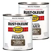 Rust-Oleum 7780502 Stops Rust 236ml - FLAT WHITE Clean Metal Primer - 946ml