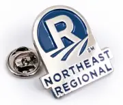 Amtrak Northeast Regional Train Route Collector Edition Enameled Lapel Hat Pin