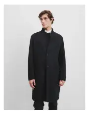 [Country Road] Recycled Wool Blend Double Faced Coat in Charcoal