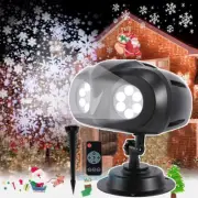 Christmas Snowflake Projector Lights, Double Head IP65 Waterproof Led Snowfall