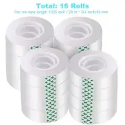 Clear Transparent Tape Rolls 3/4" x 1000" Dispenser Refill 16 Tape Rolls Scotch