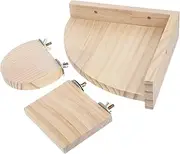 Totority 3Pcs Climbing Board for Hamsters Squirrels Stable Natural Jumping Platform for Pet Exercise Play present for Animals