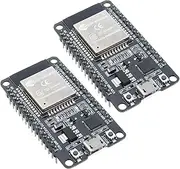 2PCS ESP-WROOM-32 ESP32 ESP-32S Development Board 2.4GHz Dual-Mode WiFi + Bluetooth Dual Cores Microcontroller Processor Integrated with Antenna RF AMP Filter AP STA for Arduino IDE
