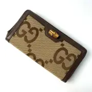 New Gucci Diana Jumbo GG Long Wallet Zippy Wallet Gift present 0510b