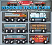 Melissa & Doug Wooden Train Cars Set