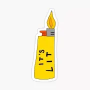Travis Scott, It's Lit Vinyl 3" Die Cut Sticker