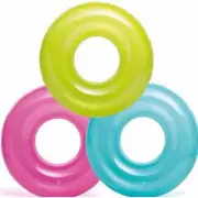 3PC SET- 30" Intex Transparent Tube Swim Ring Pool Float Inflatable