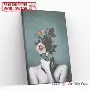 Paint By Numbers Kit Woman Abstract Decor Home Canvas Art Beginner Acrylic Brush