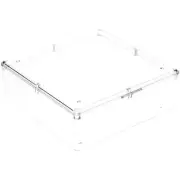 Pioneer Plastics Clear Square Container, 4.3125" W x 4.3125" D x 1.375" H
