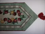 72"x13" Apple Fall Autumn Table Runner Red Green Wedding Catering Party Decor