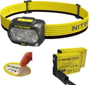 UT27 Pro 800 Lumen Running Headlamp, Black, USB-C Rechargeable, Lightweight Perf