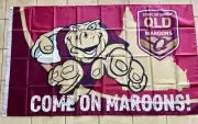 Large QLD Maroons State Of Origin Flag - 150 x 90 - Double Sided Print