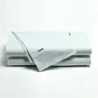 Bianca Heston Cotton Percale Flat Fitted Sheet Set White King Single