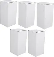 COMPUKAS 5pcs Moving Boxes Corrugated Storage Box Heavy Duty White Corrugated Shipping Boxes for Packaging Transporting and Mailing