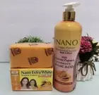 Nano Magic Portion Lightening Lotion 500ml & Nano White Face & Body Soap Set